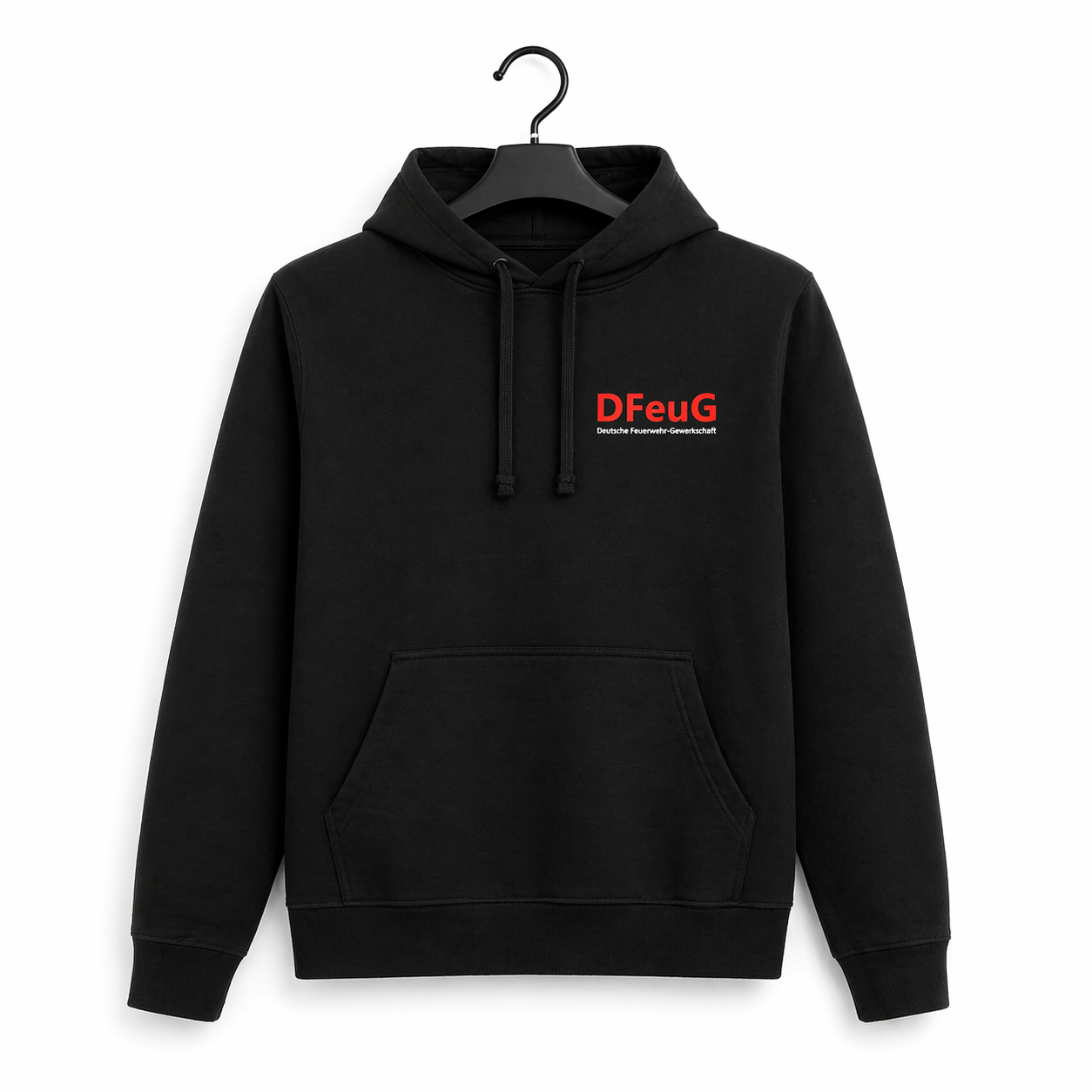DFeuG Heritage Hoodie in Schwarz mit aufgesticktem Logo
