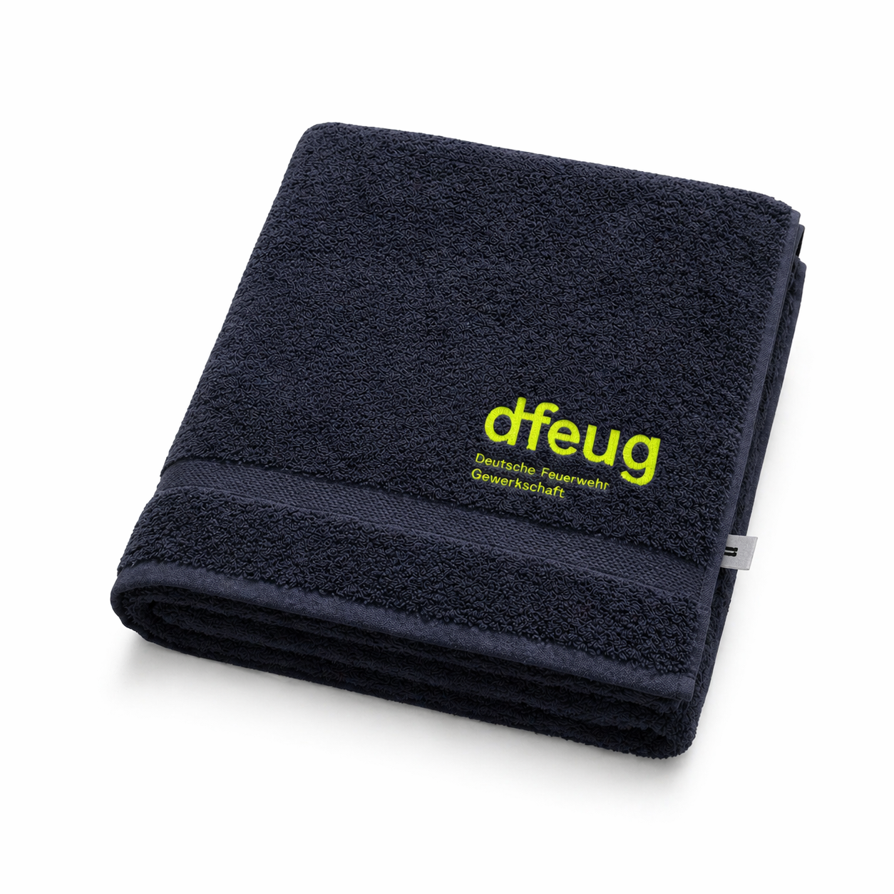 dfeug NextGen Handtuch in Navy mit Neongelb-Logo