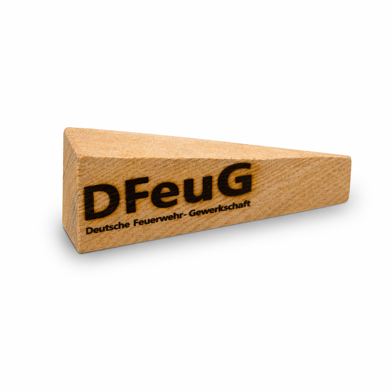 DFeuG Heritage Holzkeil mit eingebranntem Logo