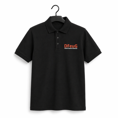 DFeuG Heritage Poloshirt in Schwarz mit Brustlogo