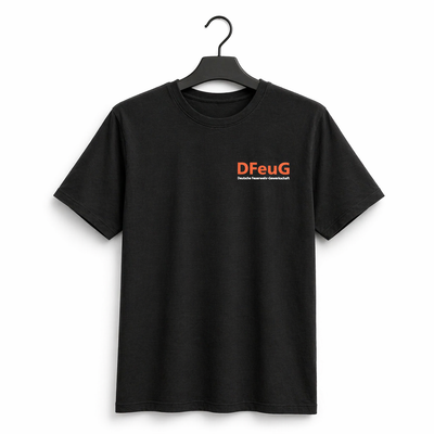 DFeuG Heritage T-Shirt in Schwarz mit Front-Print