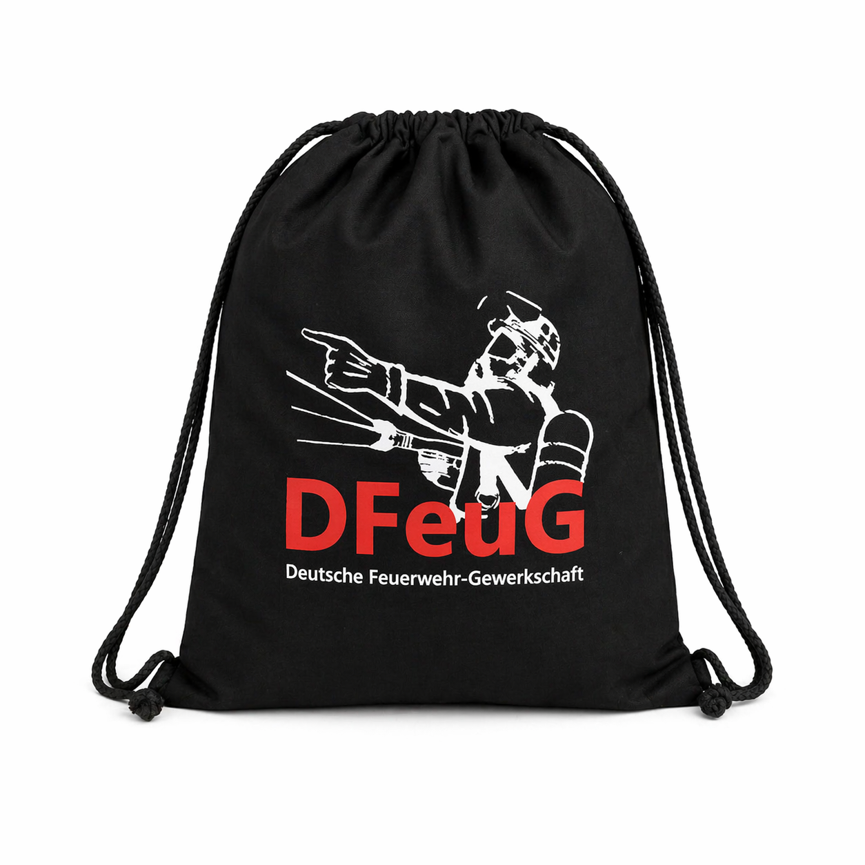 DFeuG Heritage Turnbeutel in Schwarz mit Kordelzug