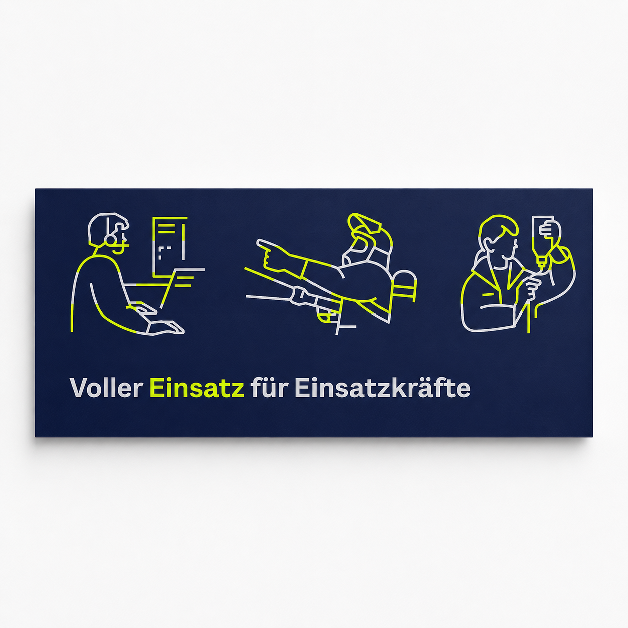 dfeug Grußkarte Allzweck-Klappkarte mit Slogan Voller Einsatz für Einsatzkräfte