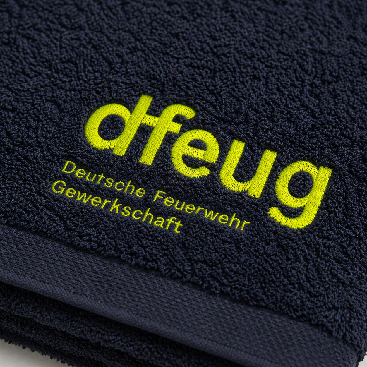 dfeug NextGen Handtuch Detailansicht der Stickerei