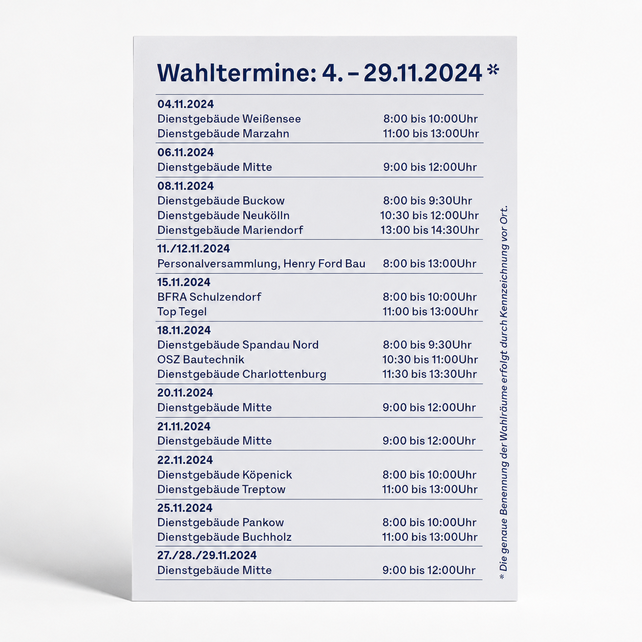 dfeug Wahl-Postkarte Rückseite mit Adressfeld und Botschaft