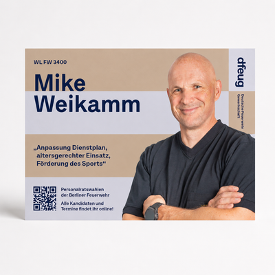 dfeug Wahl-Postkarten weiteres Motiv mit Gewerkschaftsbotschaft