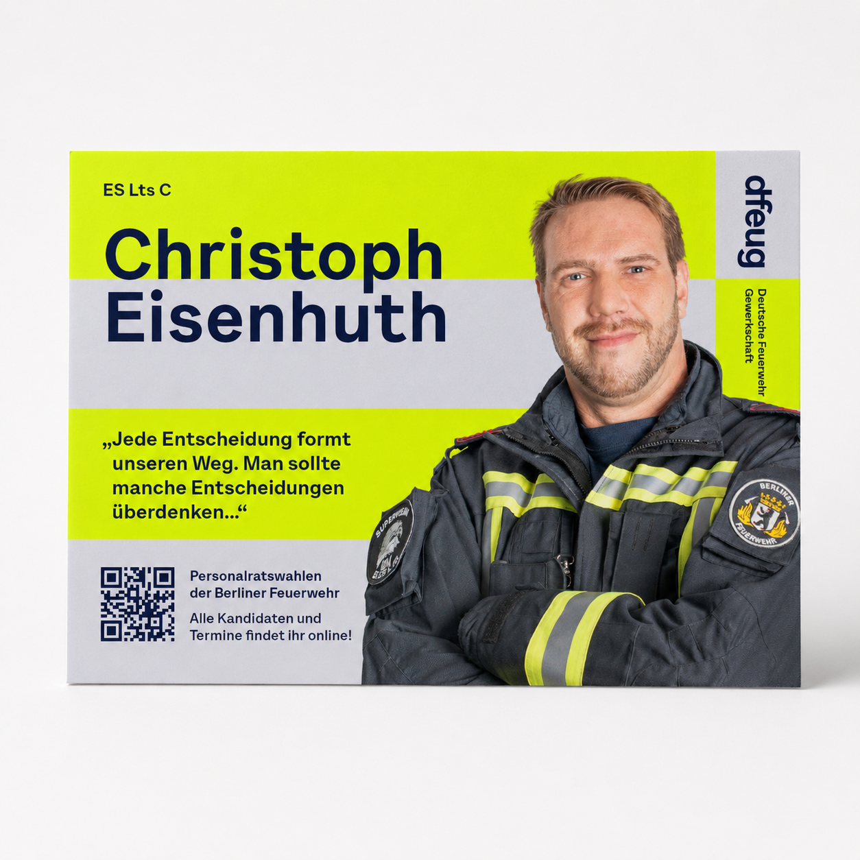dfeug Wahl-Postkarten Motiv-Variante mit Slogan