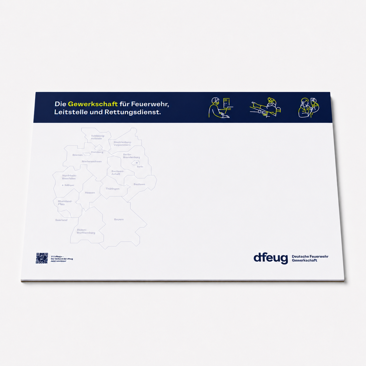 dfeug Schreibtischunterlage A2 Querformat für Wache und Büro