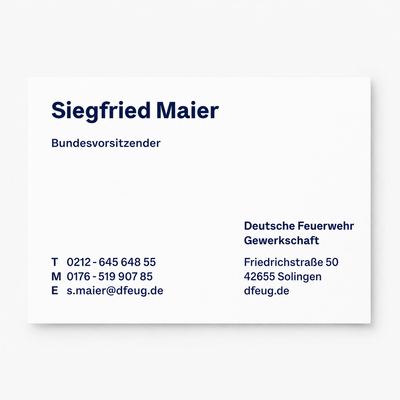 dfeug Visitenkarten Vorderseite im offiziellen dfeug-Look