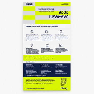 dfeug Wahl-Flyer Detailansicht Layout und Branding